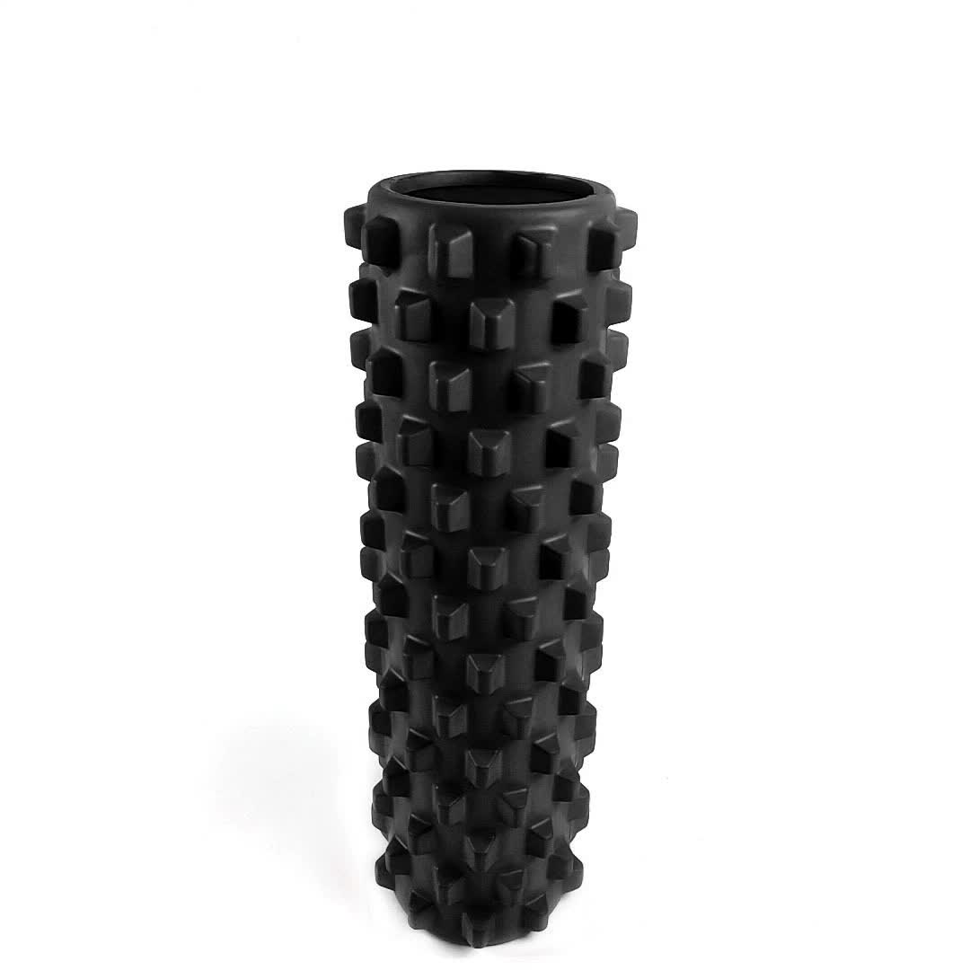 Black Solid Yoga Foam Roller
