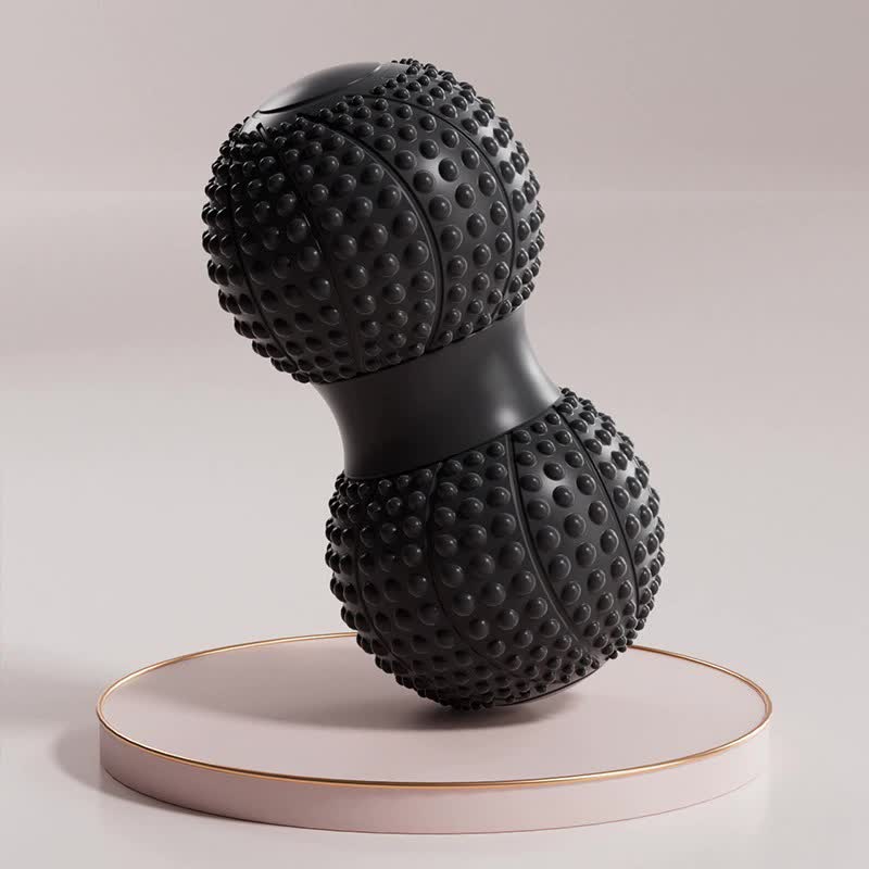 Black 2pcs Fascia Ball Foot Arch Massager Peanut Ball
