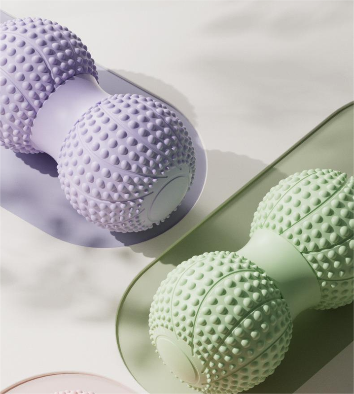 Black 2pcs Fascia Ball Foot Arch Massager Peanut Ball