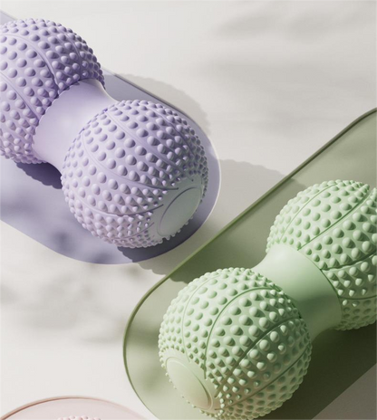 Black 2pcs Fascia Ball Foot Arch Massager Peanut Ball