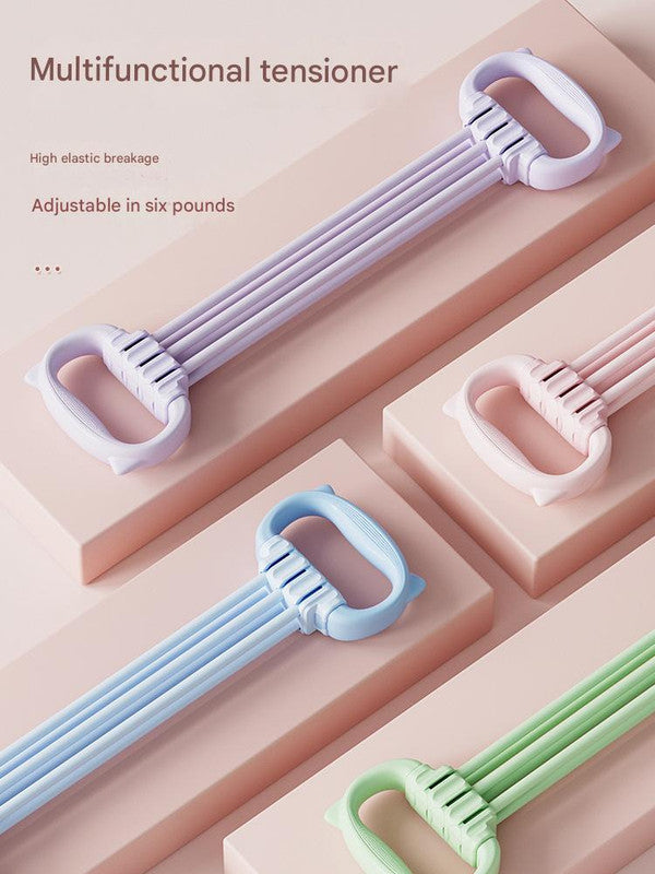 Resistance Chest Expander with 6 Levels - Cute Cat Ear Puller for Full Body Workout