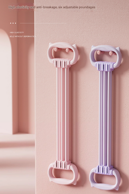 Resistance Chest Expander with 6 Levels - Cute Cat Ear Puller for Full Body Workout