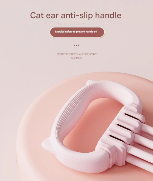 Resistance Chest Expander with 6 Levels - Cute Cat Ear Puller for Full Body Workout