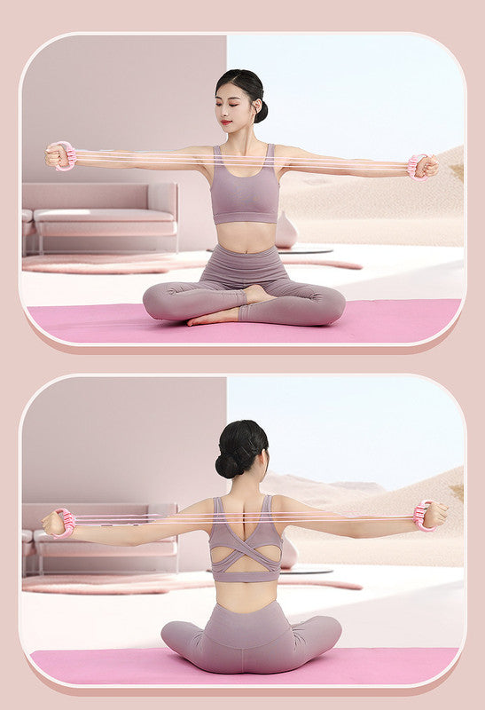 Resistance Chest Expander with 6 Levels - Cute Cat Ear Puller for Full Body Workout