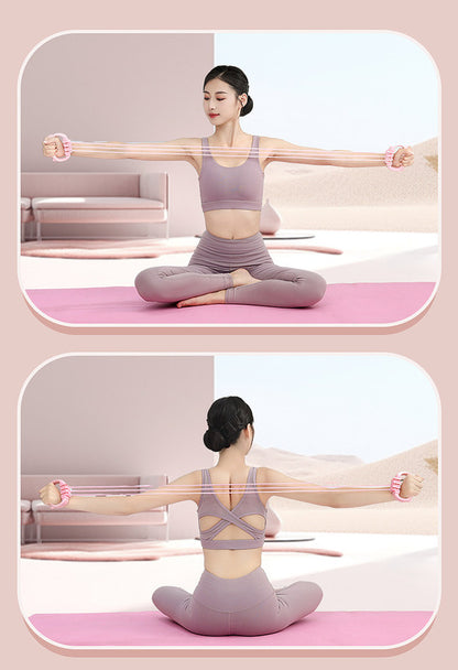 Resistance Chest Expander with 6 Levels - Cute Cat Ear Puller for Full Body Workout