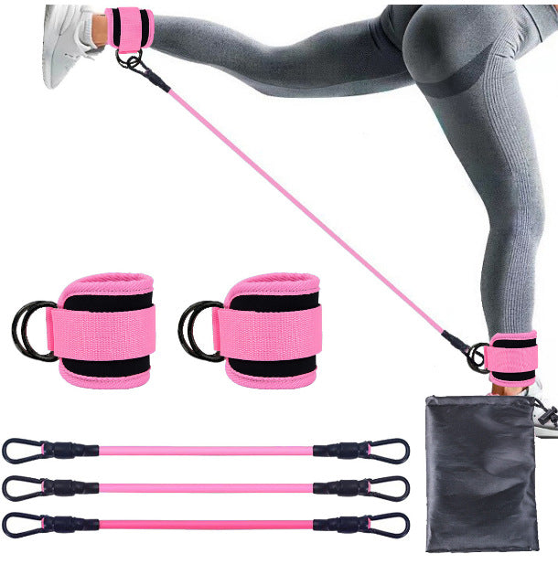Snap Resistance Bands Set with Ankle Straps for Glute Kickbacks & Leg Workouts